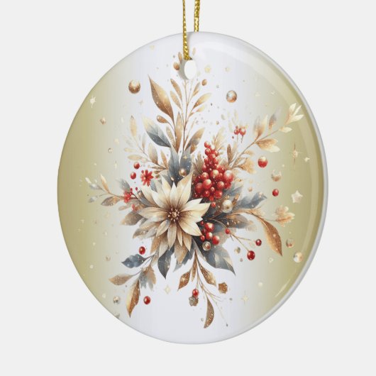 Modern Holiday Flowers Ornament (Links)