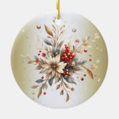 Modern Holiday Flowers Ornament (Achterkant)