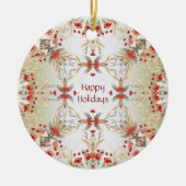 Modern Holiday Flowers Ornament (Voorkant)