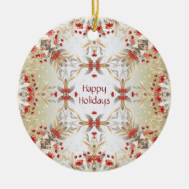 Modern Holiday Flowers Ornament