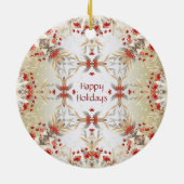 Modern Holiday Flowers Ornament (Achterkant)