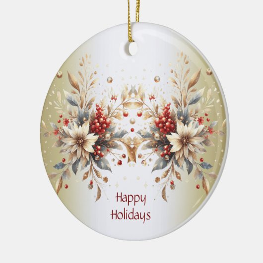Modern Holiday Flowers Ornament (Links)