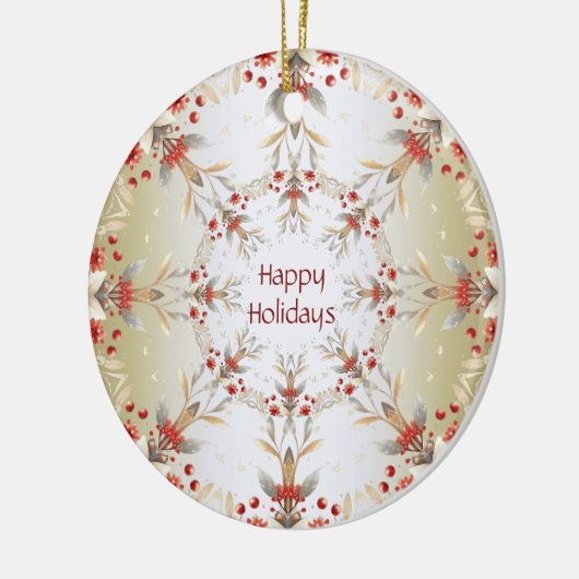 Modern Holiday Flowers Ornament (Links)
