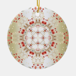 Modern Holiday Flowers Ornament