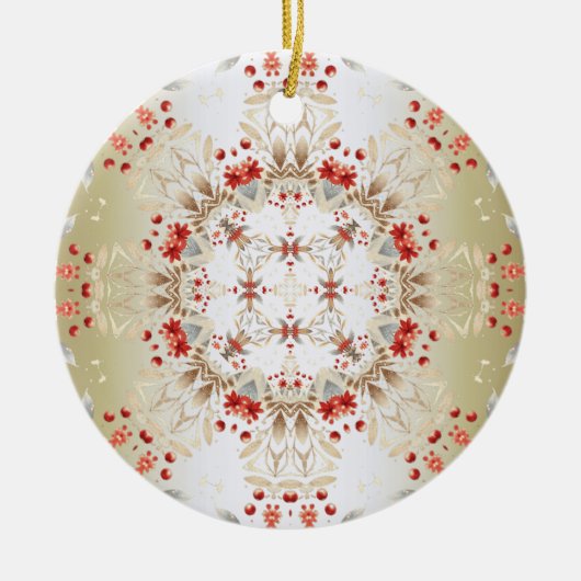Modern Holiday Flowers Ornament (Voorkant)