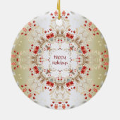Modern Holiday Flowers Ornament (Achterkant)
