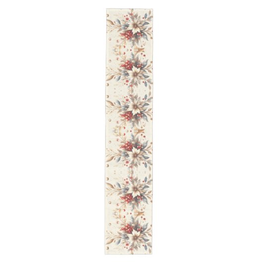 Modern Holiday Flowers Table Runner Medium Tafelloper (Voorkant)