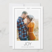 Modern Holiday Joy-fotokaart (Voorkant)