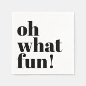 Modern Holiday Minimalist Fun Typography Servet (Voorkant)