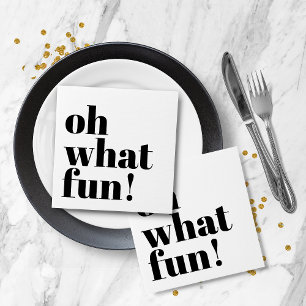 Modern Holiday Minimalist Fun Typography Servet