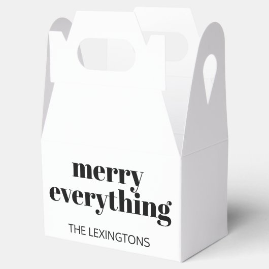 Modern Holiday Minimalist Merry Alles Bedankdoosjes (Geopend)