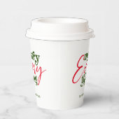 Modern Holiday Minimalist Merry Alles Papieren Bekers (Rechts)