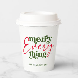 Modern Holiday Minimalist Merry Alles Papieren Bekers