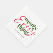 Modern Holiday Minimalist Merry Alles Servet (Hoek)