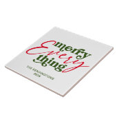 Modern Holiday Minimalist Merry Alles Tegeltje (Zijkant)