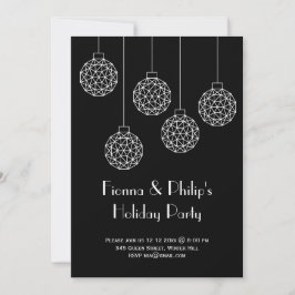 Modern Holiday Party Black Kaart