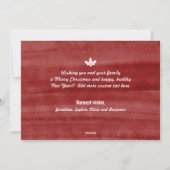 Modern Holiday Red Peace Love Joy Photo Collage Feestdagenkaart (Achterkant)