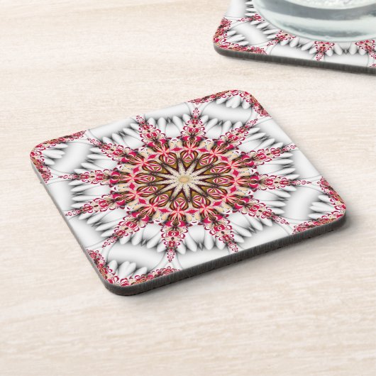 Modern Holiday Snowflake Cork Onderzetters (Linkerzijde)