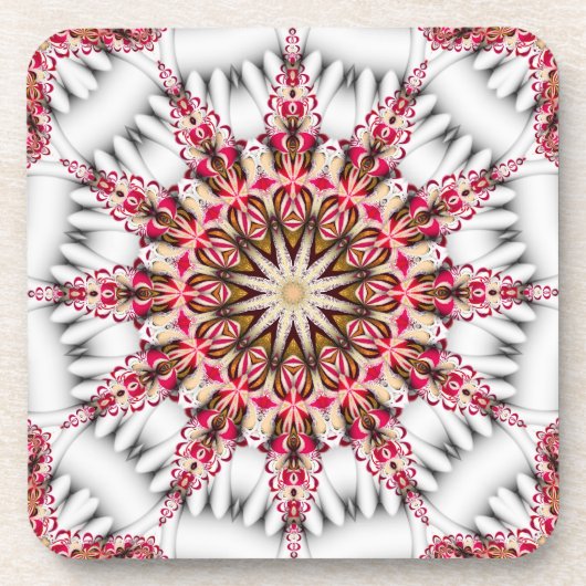 Modern Holiday Snowflake Cork Onderzetters (Voorkant)