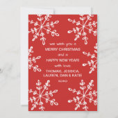 Modern Holiday Whimsical Mask Reindeer Kerstmis Feestdagenkaart (Achterkant)