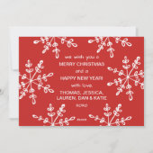 Modern Holiday Whimsical Reindeer Kerstfoto Feestdagenkaart (Achterkant)