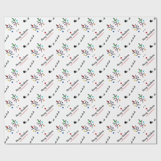 Modern Holiday Whimsical Reindeer Kerstmis Cadeaupapier (Vlak)