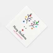 Modern Holiday Whimsical Reindeer Kerstmis Servet (Hoek)