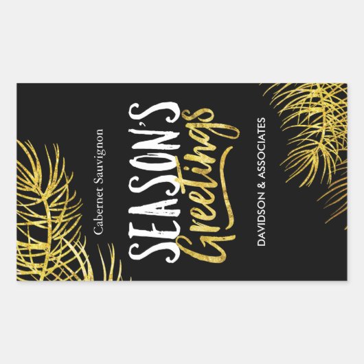 Modern Holiday Wine Label (Voorkant)