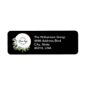 Modern Holiday Wreath Company logo black Green Etiket (Voorkant)