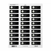 Modern Holiday Wreath Company logo black Green Etiket (Full Sheet)