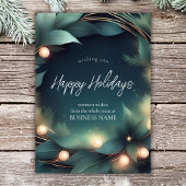 Modern Holiday Wreath Corporate Briefkaart