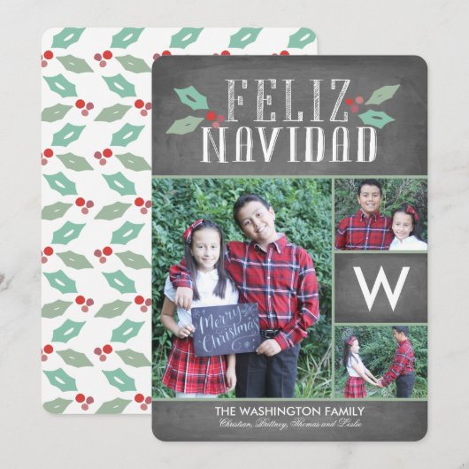 Modern Hollies Feliz Navidad Holiday (Voorkant / Achterkant)