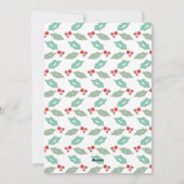 Modern Hollies Monogram 3 Foto Kerstmis Feestdagenkaart (Achterkant)