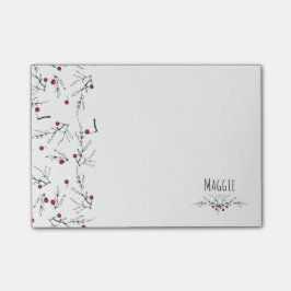 Modern Holly Berries Post-it® Notes