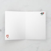 Modern Holly Berry Christmas Botanical Christmas Feestdagen Kaart (Binnen)