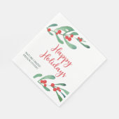 Modern Holly Company Holiday Party Servet (Hoek)