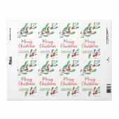 Modern Holly Company kerst Etiket (Full Sheet)