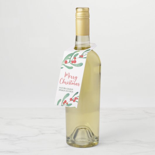 Modern Holly Company kerst Flessenhanger (Schuin)