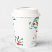 Modern Holly Company kerst Papieren Bekers (Links)