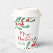 Modern Holly Company kerst Papieren Bekers (Achterkant)