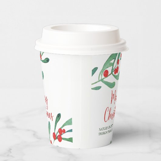 Modern Holly Company kerst Papieren Bekers (Rechts)