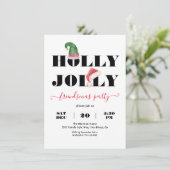Modern Holly Jolly Friendsmas kerstfeest Kaart (Staand voorkant)