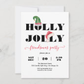 Modern Holly Jolly Friendsmas kerstfeest Kaart (Voorkant)