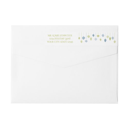 Modern Holly Jolly Minimalist Holiday Baubles (Achterkant)