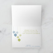 Modern Holly Jolly Minimalist Holiday Baubles Kaart (Binnen)