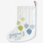 Modern Holly Jolly Minimalist Holiday Baubles Kleine Kerstsok (Achterkant)