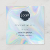 Modern Holografisch Bedrijf Logo Klant Afsprakenkaartje (Achterkant)