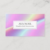 Modern Holografisch Bewerkbaar Merk Kaart Ontwerp Visitekaartje (Voorkant)