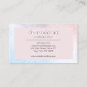 Modern Holografisch Dot Patroon op Roze Visitekaartje (Achterkant)