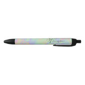 Modern holografisch effect script regenboog pastel zwarte inkt pen (Bodem)